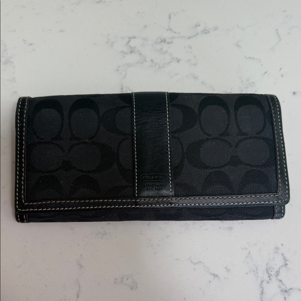 Coach Black Signature Wallet